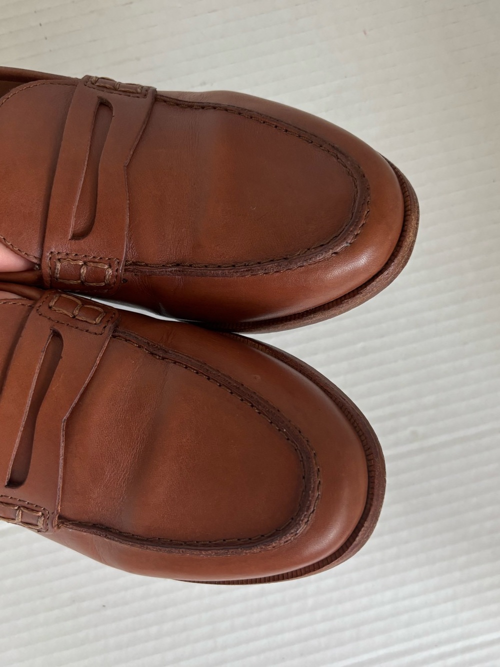 J.CREW Ryan Penny Loafer Women's 6.5 Tan Brown Leather Slip On Flats H8200 - Picture 3 of 10